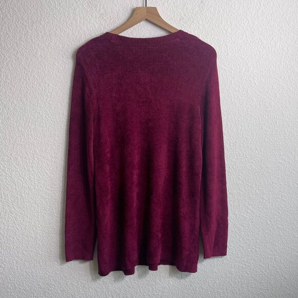 J. Jill Maroon Sweater – Size M – Super Soft Knit – Excellent Condition - Picture 9 of 10